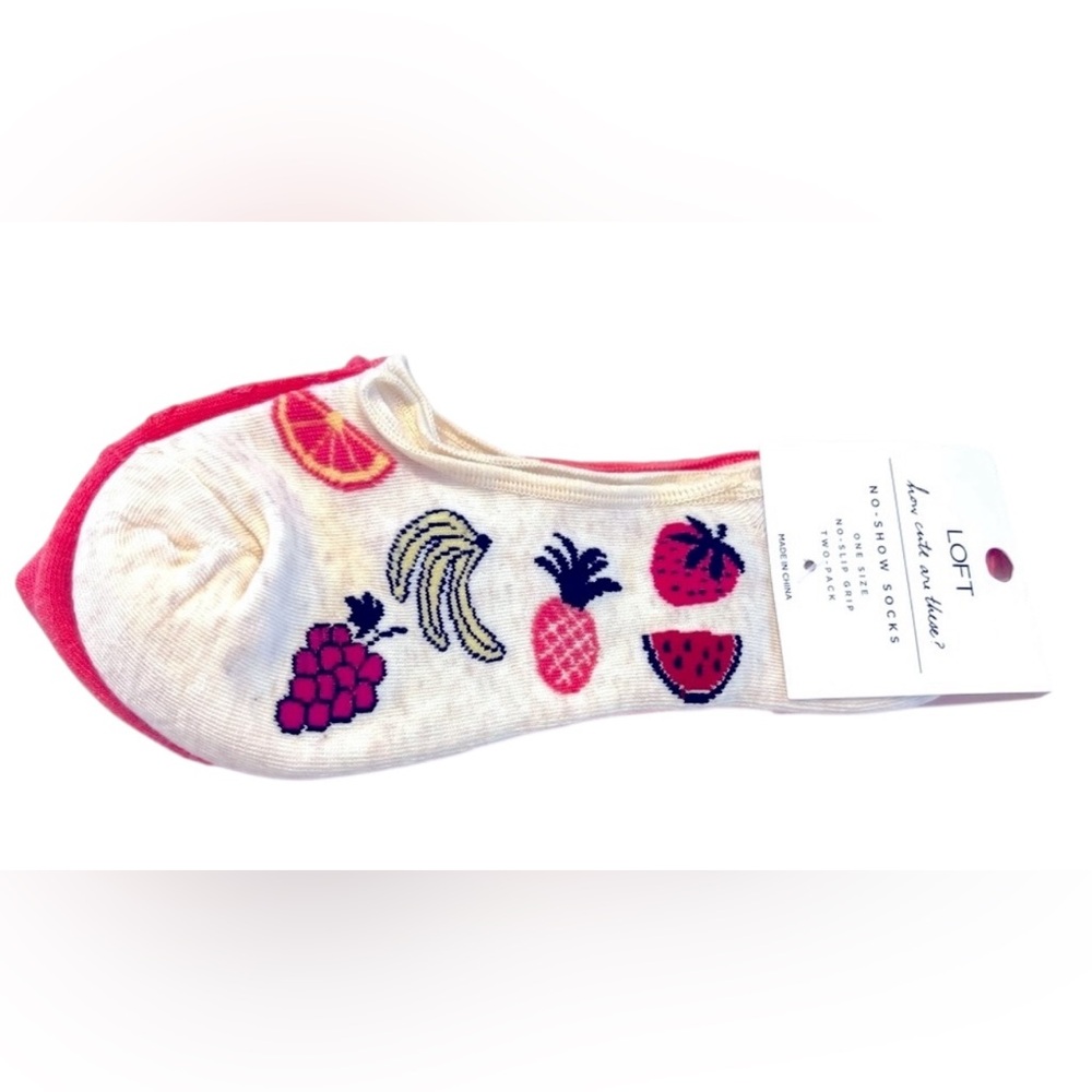 LOFT Watermelon No Show Socks